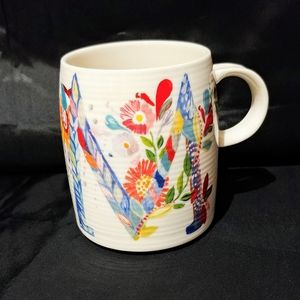 Anthropologie Starla Halfmann Alphabet Mug "M"
